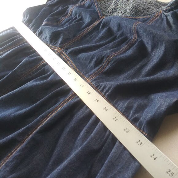 Terra & Sky Jean flutter sleeve midi Dress women's size 3X (24W-26W) - Picture 8 of 14